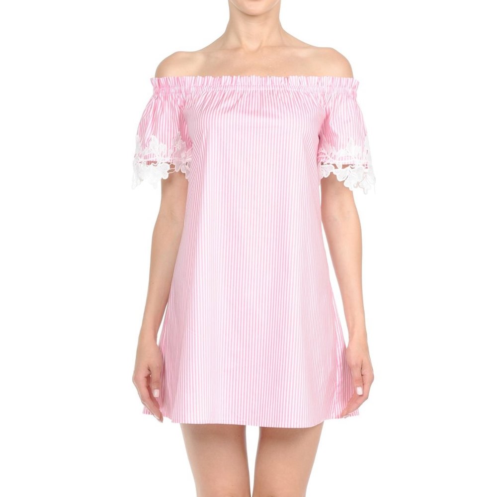 Short Sleeve Off The Shoulder Dress